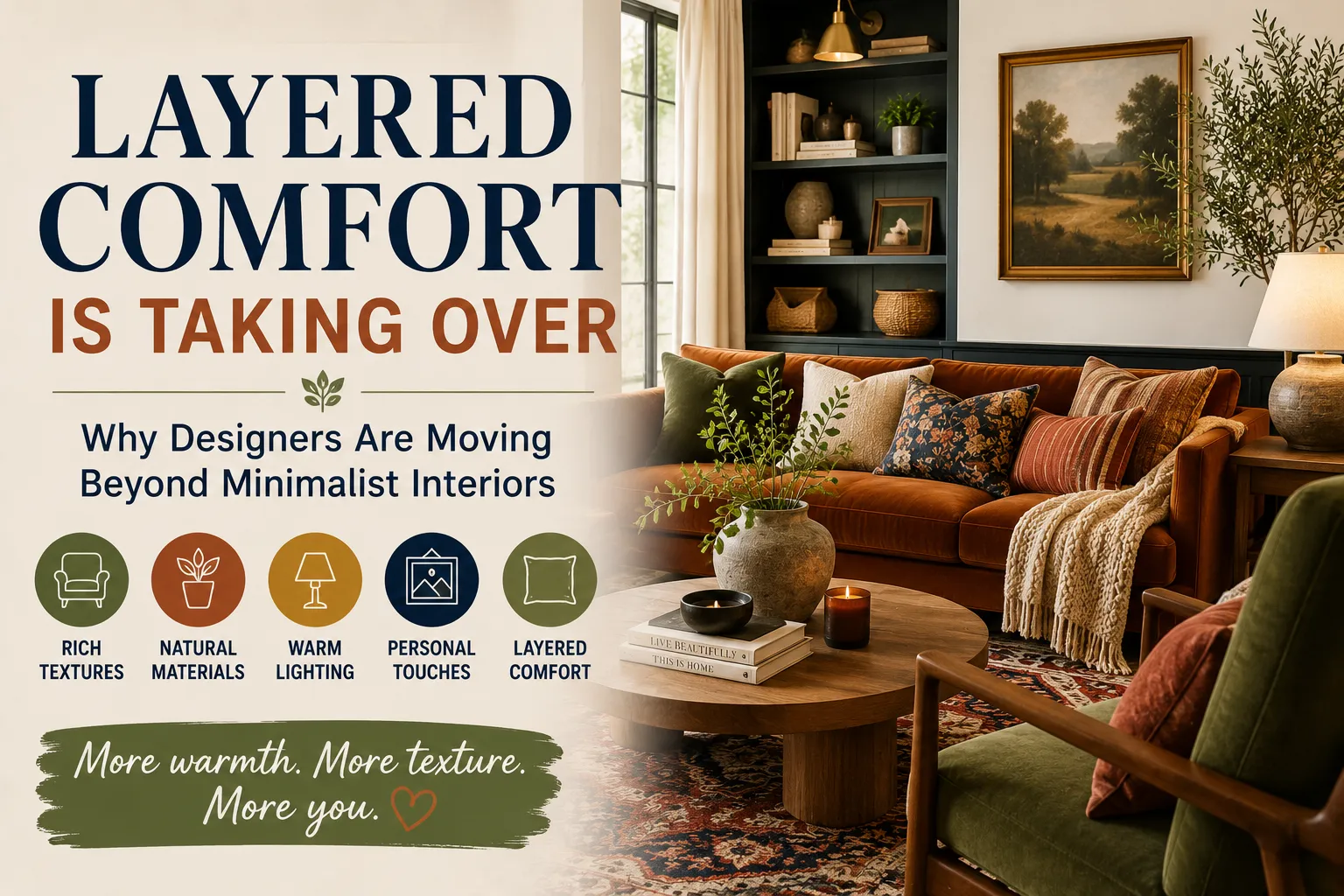 Layered Comfort Is Taking Over: Why Designers Are Moving Beyond Minimalist Interiors