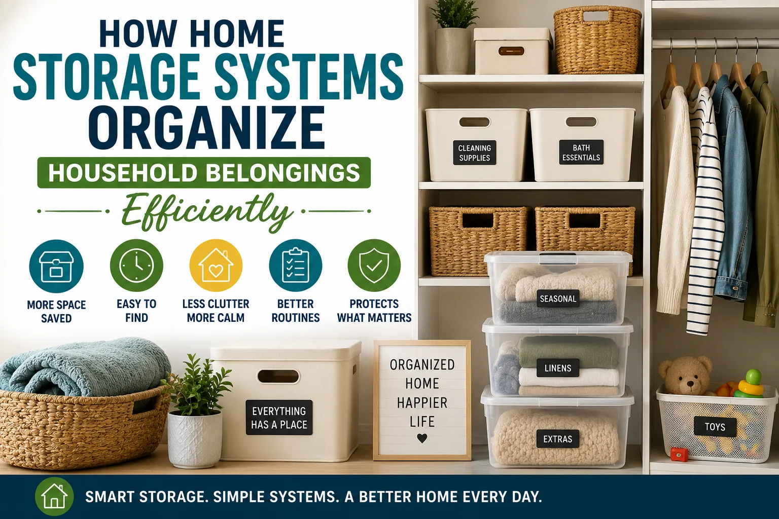 How Home Storage Systems Organize Household Belongings Efficiently