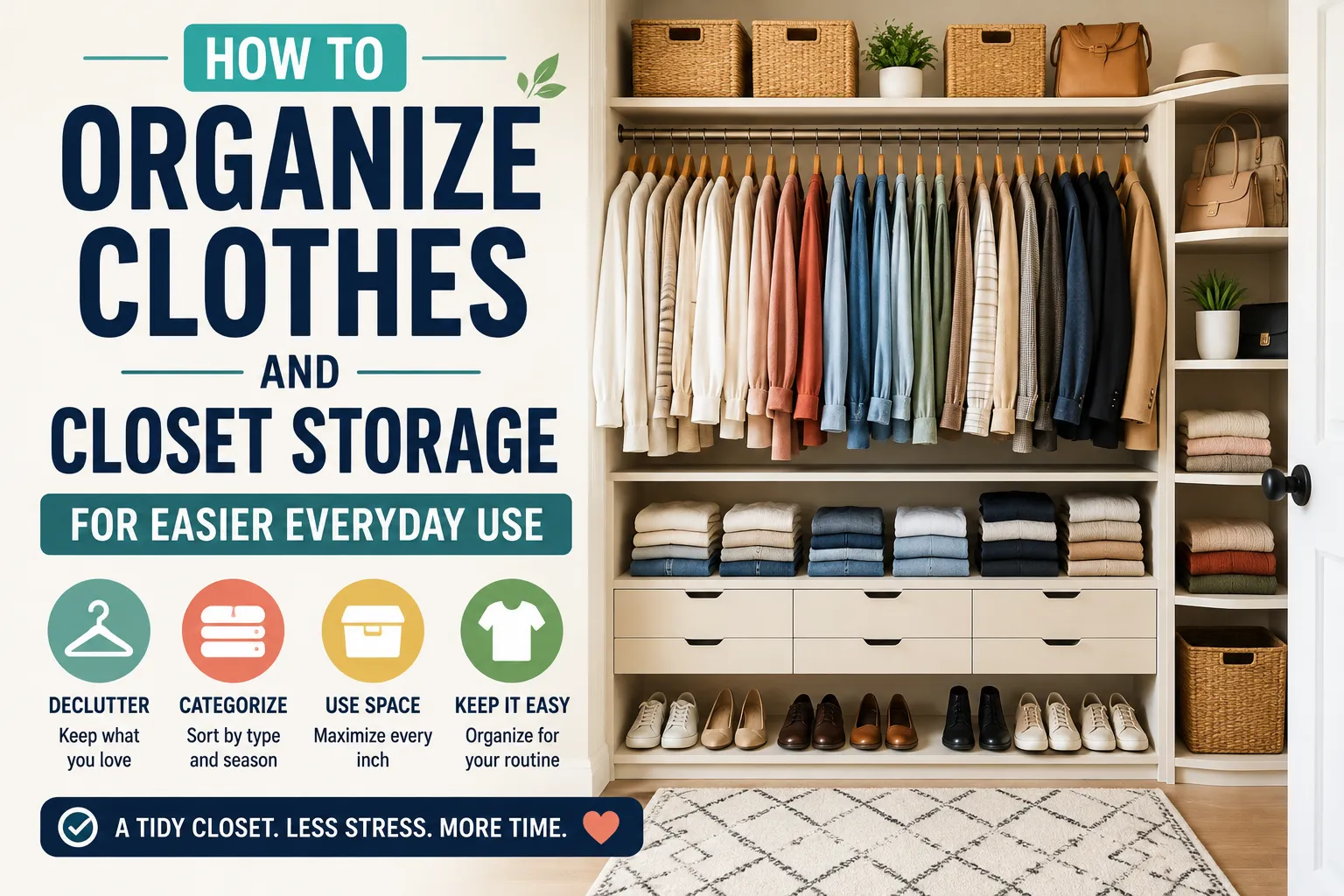 How to Organize Clothes and Closet Storage for Easier Everyday Use