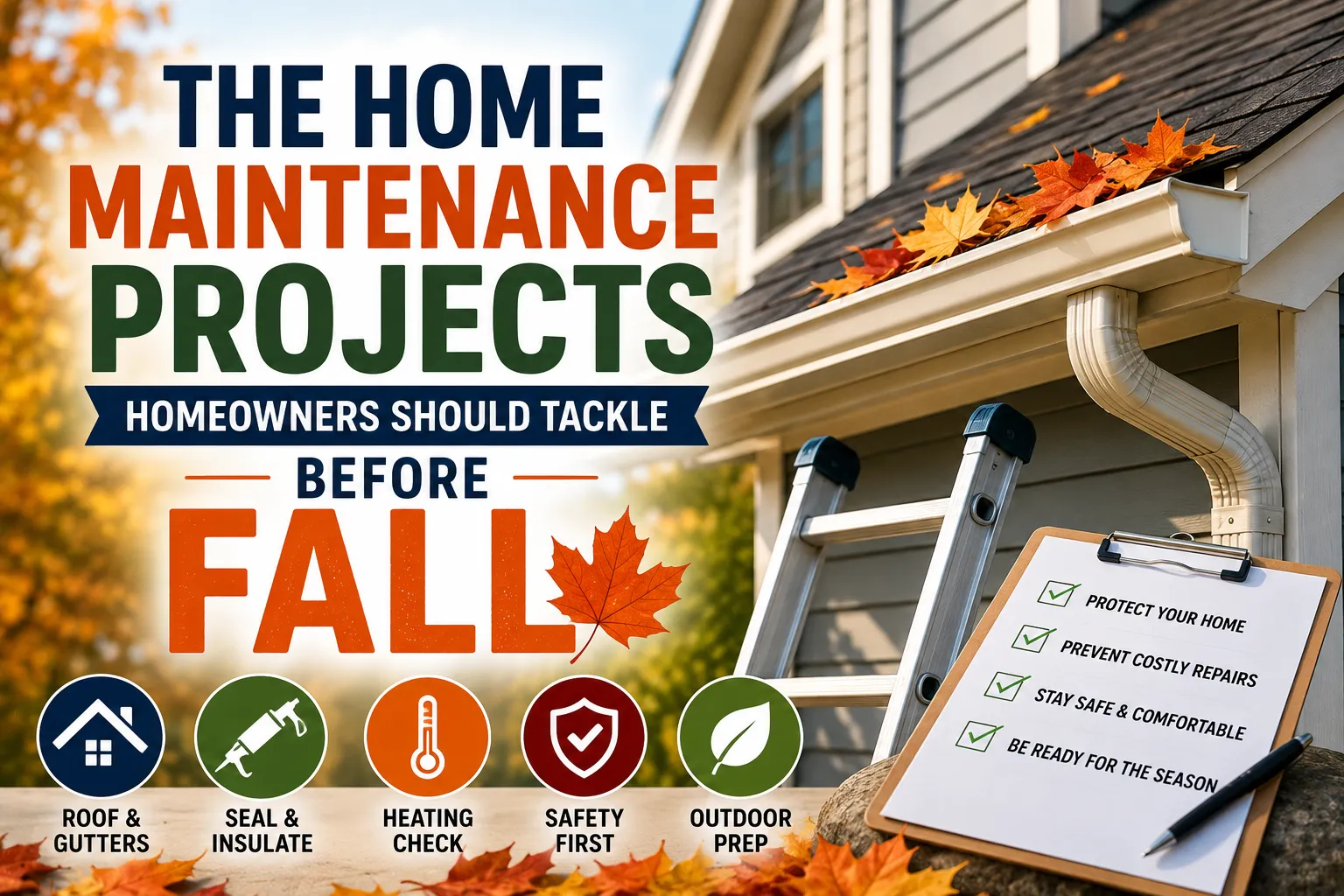 The Home Maintenance Projects Homeowners Should Tackle Before Fall