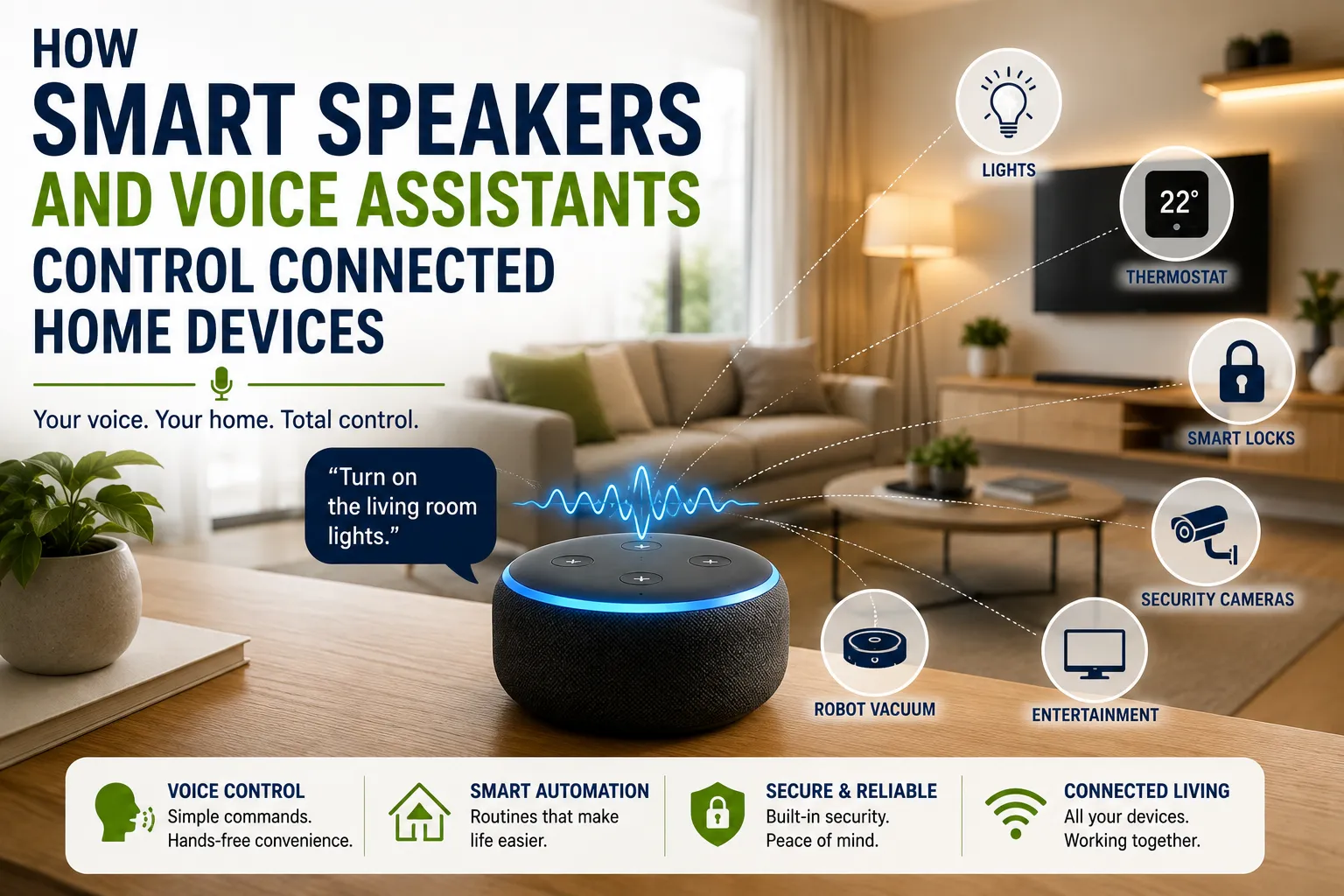 How Smart Speakers and Voice Assistants Control Connected Home Devices