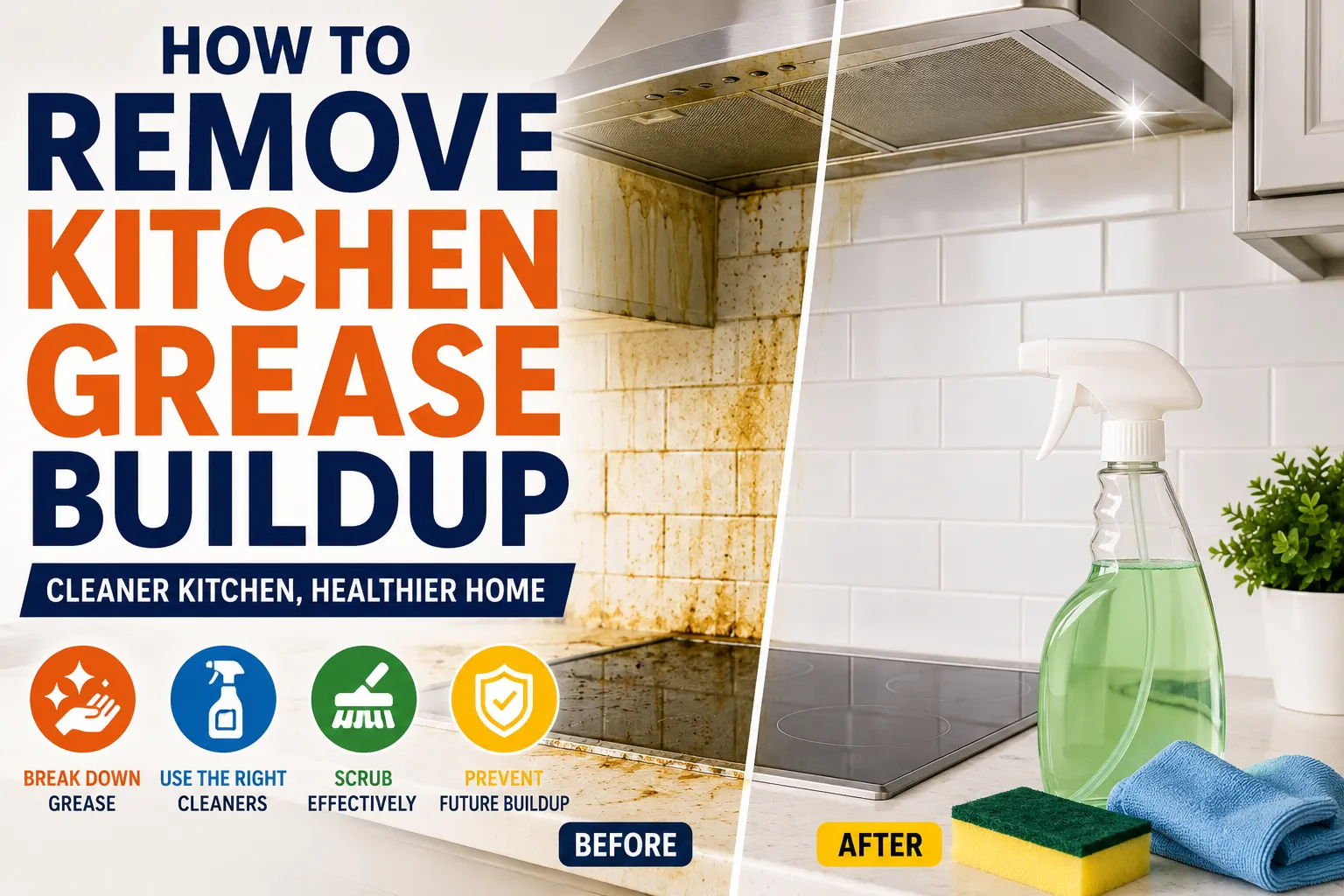 How to Remove Kitchen Grease Buildup