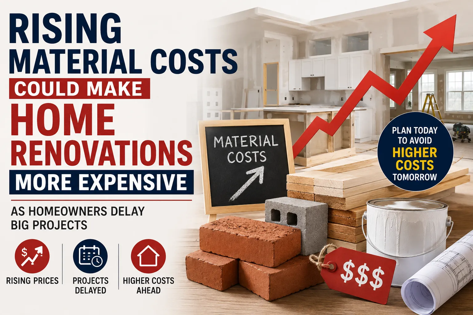 Rising Material Costs Could Make Home Renovations More Expensive as Homeowners Delay Big Projects