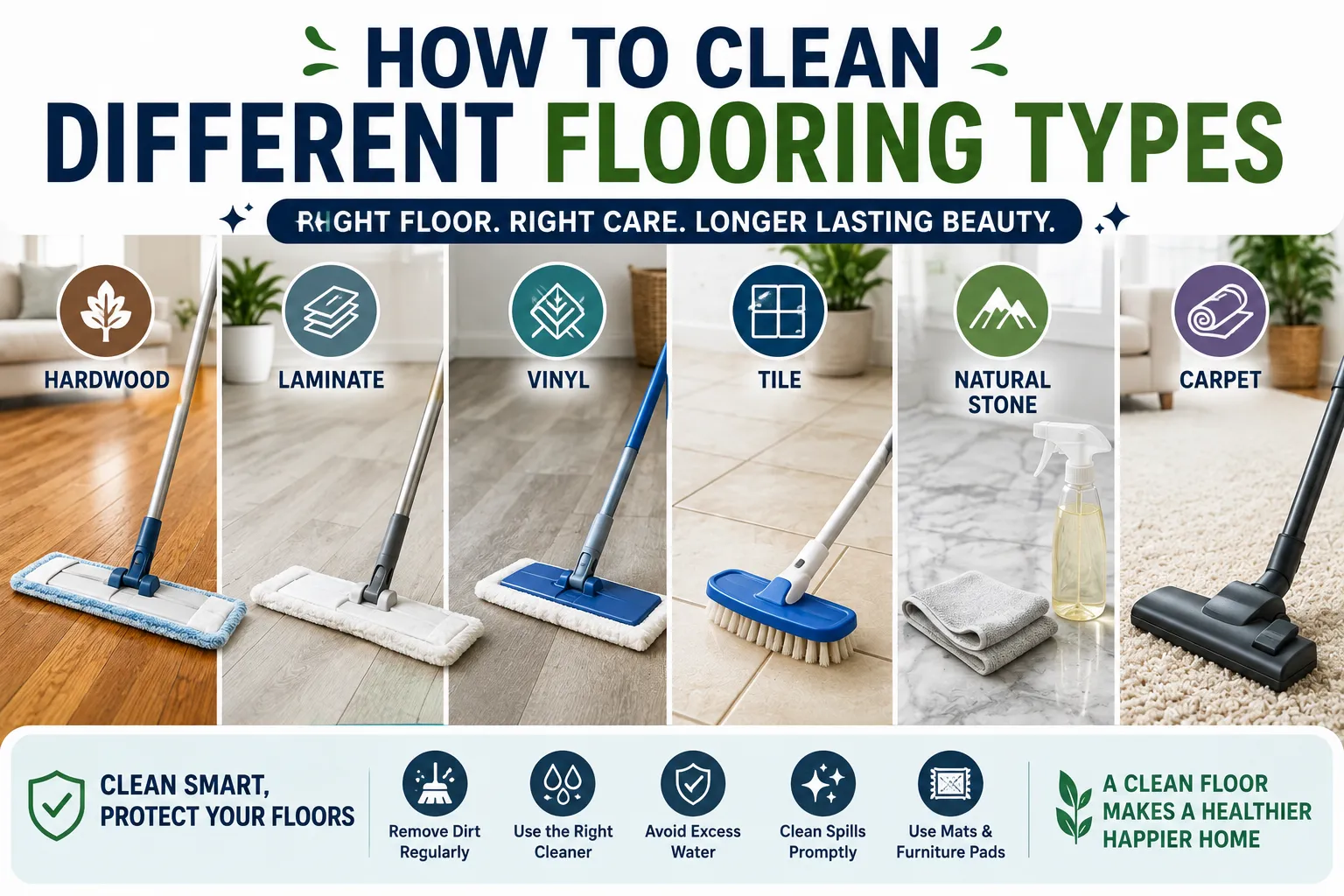 How to Clean Different Flooring Types