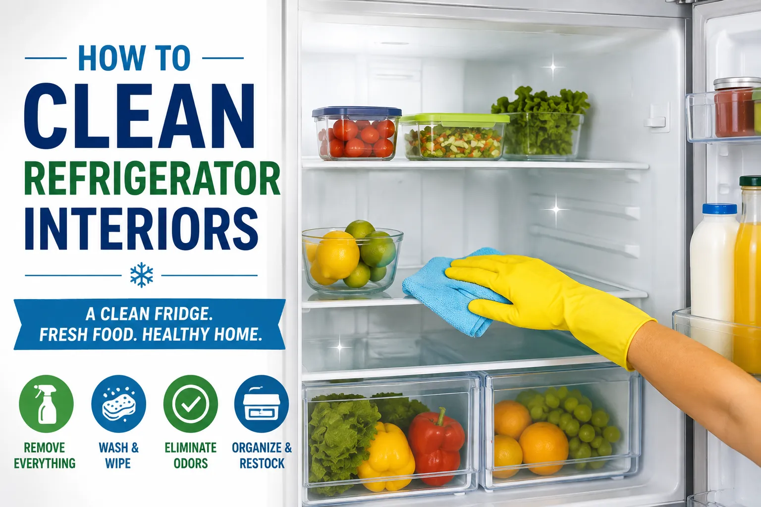 How to Clean Refrigerator Interiors